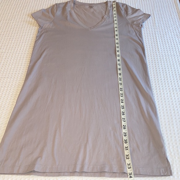 MADEWELL J.CREW Size SMALL Casual V-Neck T-Shirt Dress Lavender Gray Purple - Picture 11 of 13